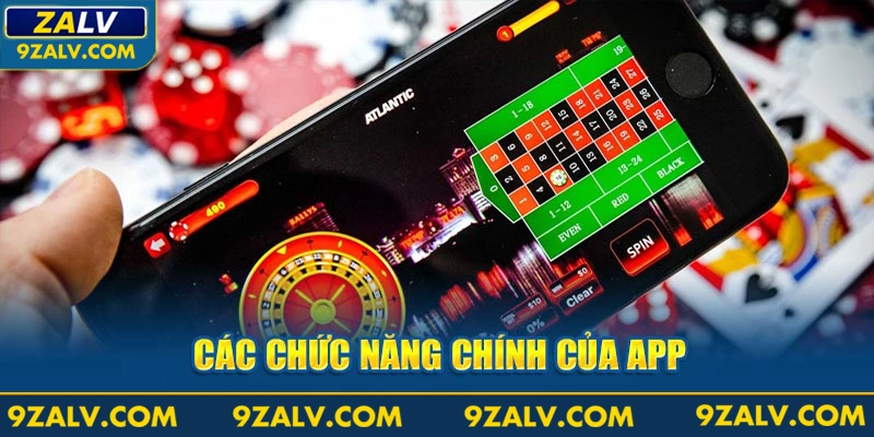 Các chức năng chính của app